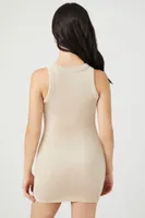 Women's Velour Mini Tank Dress Pine Bark,