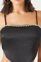 Women's Rhinestone-Trim Handkerchief Cami