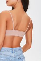 Women's Seamless Ribbed Bralette in Taupe Medium