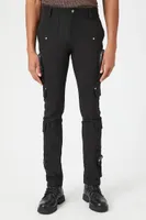 Men Slim-Fit 3D Pocket Pants Black,