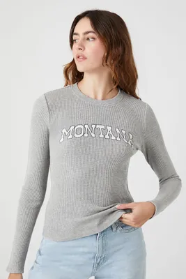 Women's Montana Thermal Graphic T-Shirt Heather Grey