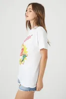 Women's Oversized Miller Graphic T-Shirt in White, Size S/M