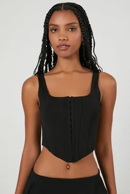 Women's Hook-and-Eye Corset Crop Top