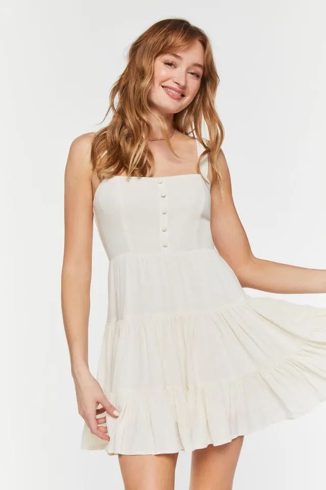 Home | Forever 21 Women's Tiered Fit & Flare Mini Dress in Vanilla Medium  at Plaza Las Americas in San Juan, PR