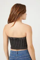 Women's Cable Sweater-Knit Tube Top