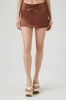 Women's Satin Mini Skirt Cappuccino