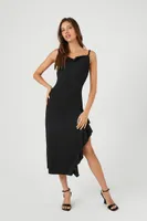 Women's Asymmetrical Cowl Midi Dress Small