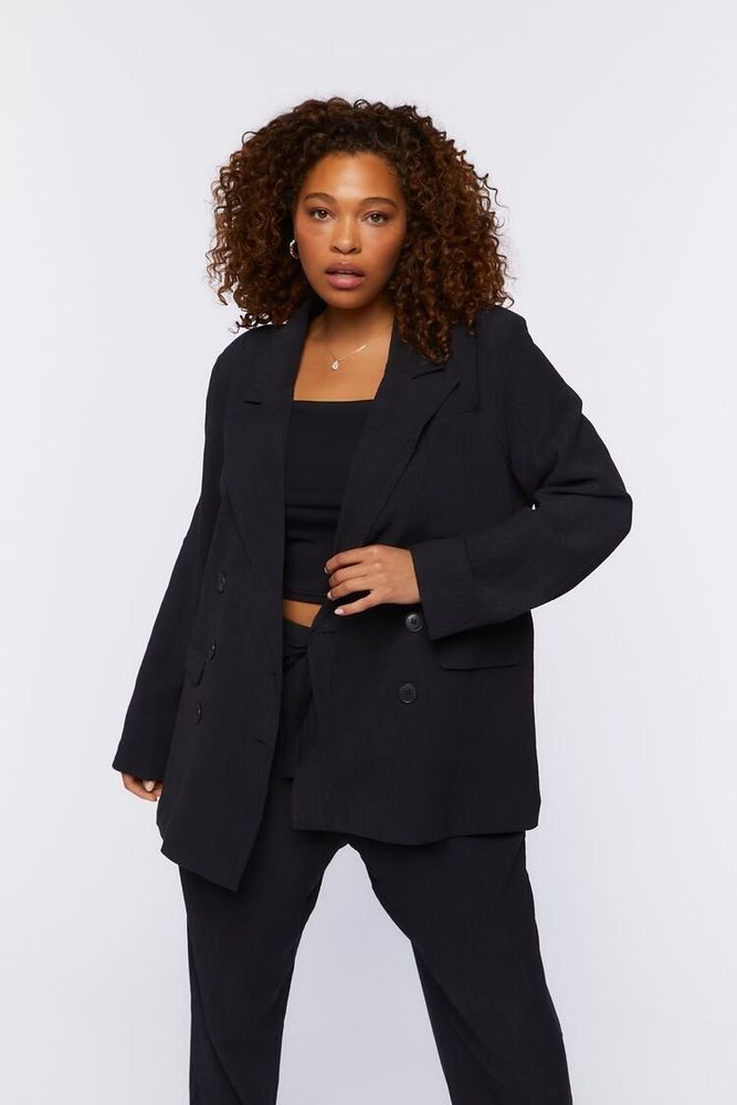 Women's Textured Double-Breasted Blazer