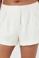 Women's Linen-Blend Shorts in White, 1X