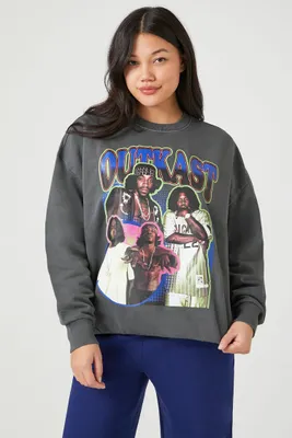 Women's Fleece Outkast Graphic Pullover in Charcoal Medium