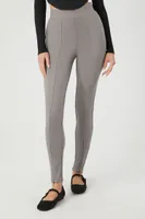 Women's Ponte Knit High-Rise Leggings in Dark Grey, XL