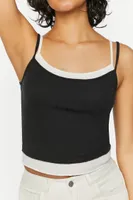 Women's Pointelle Cropped Combo Cami