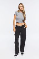 Women's Ribbed Knit Crop Top