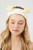 Plush Star Headwrap in White