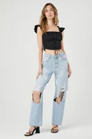 Women's Corset Lace-Up Crop Top