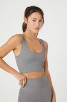 Women's Seamless Longline Sports Bra in Dark Grey Medium