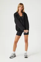 Women's Scuba Knit Zip-Up Hoodie in Black Medium