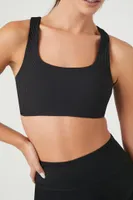 Women's Active Racerback Sports Bra in Black, XL