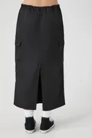 Women's Cargo Maxi Skirt in Black Medium