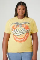 Women's Miller Graphic T-Shirt in Yellow, 0X