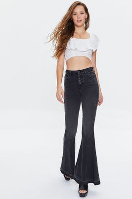 Women's High-Rise Flare Jeans Black,