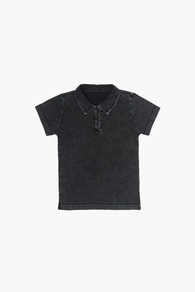 Girls Cotton Polo Shirt (Kids) in Black, 5/6