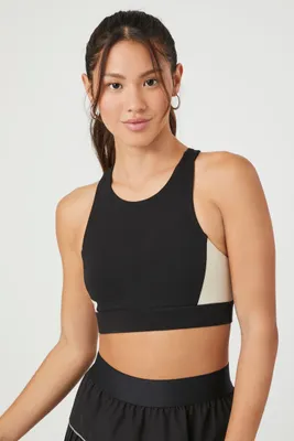 Women's Colorblock Cutout Racerback Sports Bra