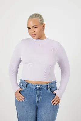 Women's Sweater-Knit Bustier Crop Top