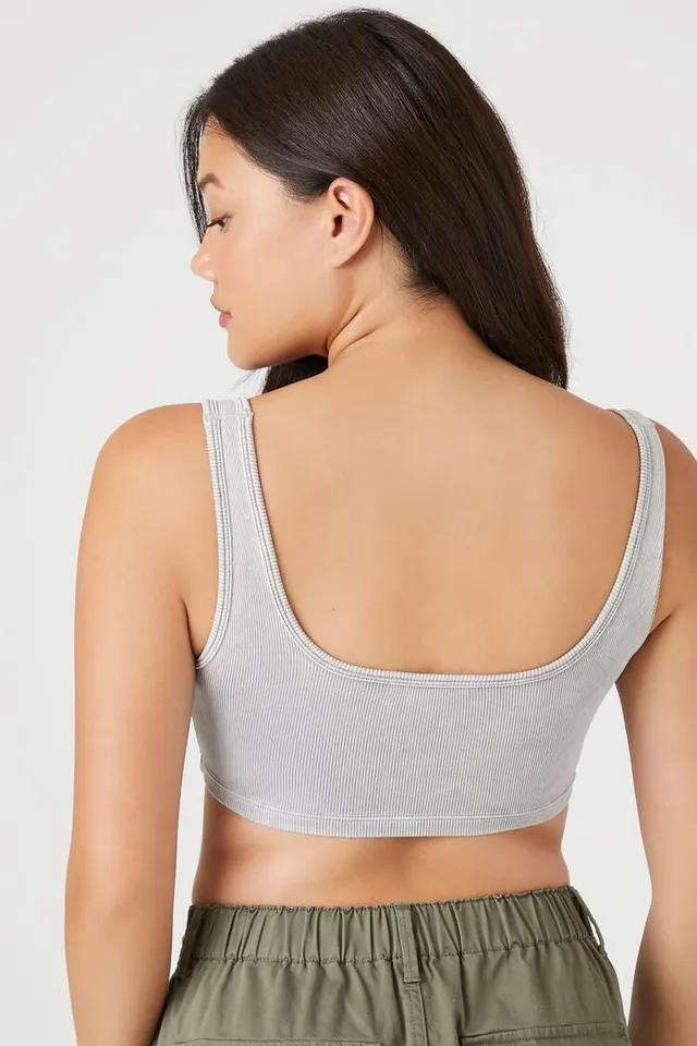 Seamless Ribbed V-Hem Tank Top