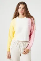 Women's Gradient Drop-Sleeve Sweater in Pink Small