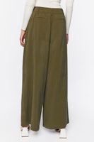 Women's High-Rise Wide-Leg Trousers in Olive, XS