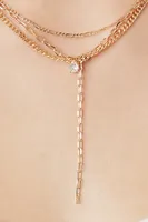 Women's Layered Y-Chain Necklace in Gold