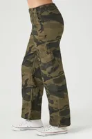 Women's Twill Camo Print Cargo Pants