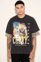 Men Stephen Curry Golden State Warriors Graphic Tee in Black Large