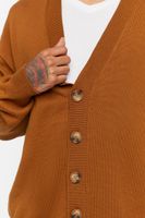 Men Drop-Sleeve Cardigan Sweater