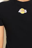 Women's Los Angeles Lakers Cropped T-Shirt in Black, XS