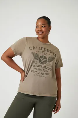 Women's Air Force Graphic T-Shirt in Khaki, 0X