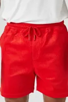 Men Corduroy Drawstring Shorts