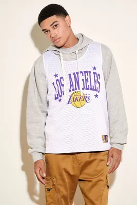 Men Los Angeles Lakers Graphic Tank Top in White Medium