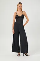 Women's Satin Cutout Bodysuit in Black Medium