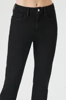 Women's Mid-Rise Straight Jeans Washed Black,