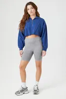 Women's Cropped Fleece Half-Zip Pullover