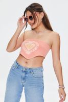 Women's Aloha Graphic Tube Top Orange