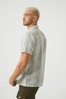 Men Linen-Blend Striped Shirt