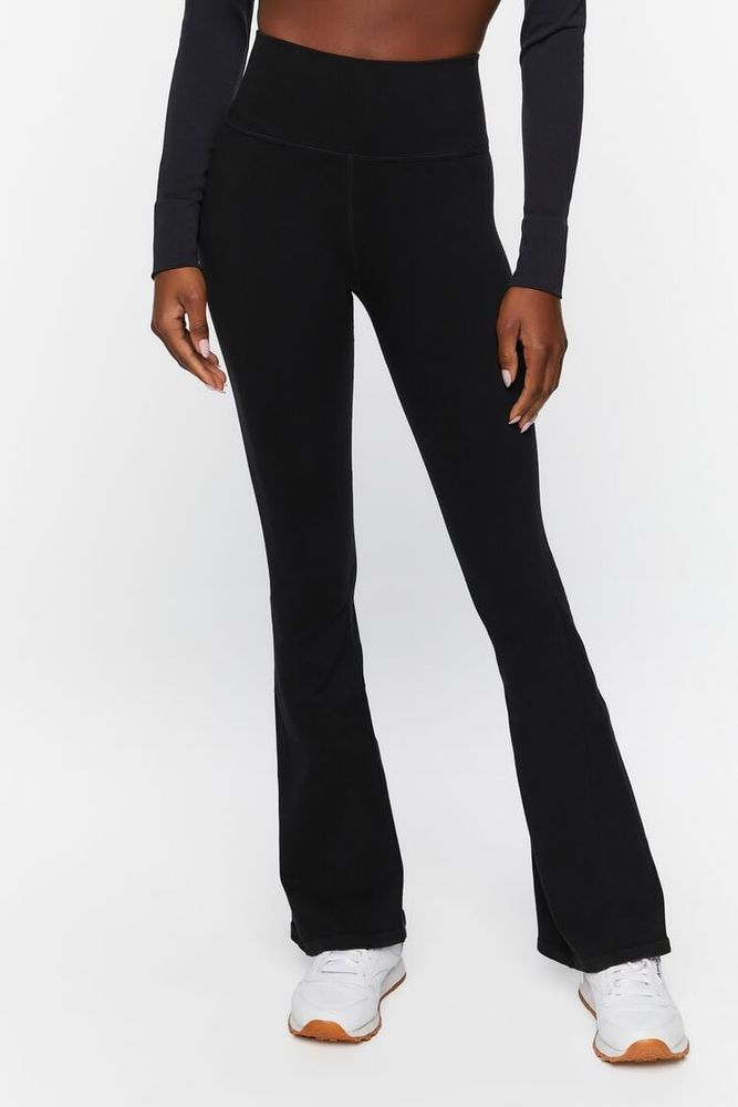 Women's Active Seamless Flare Leggings in Black Large