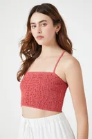 Women's Smocked Cropped Cami