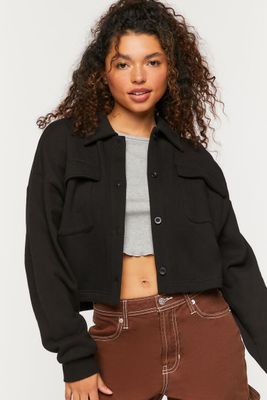 Women's French Terry Cropped Jacket