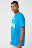 Men Feel The Ken-rgy Graphic Tee in Light Blue, XL