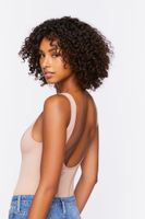 Women's Seamless Split-Neck Bodysuit in Taupe Small