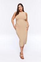 Women's Cutout Midi Dress in Safari, 0X